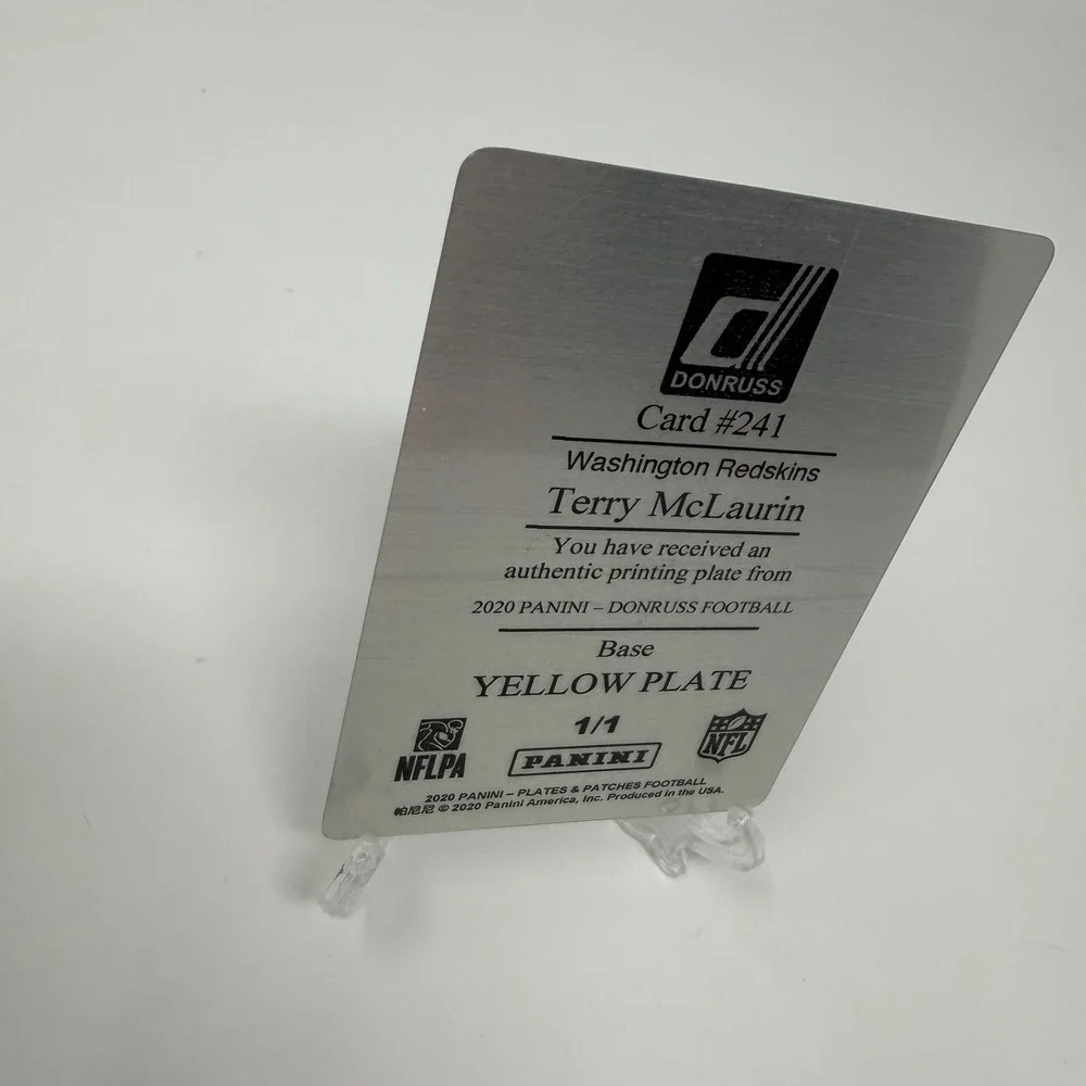 2020 Panini Donruss Terry McLaurin Printing Plate Yellow #241 1/1